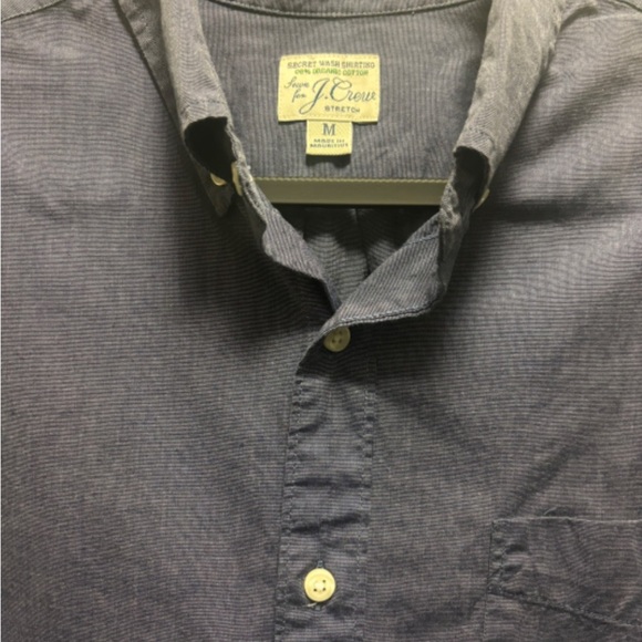 J Crew Men's Secret Wash organic cotton poplin shirt medium - Picture 5 of 6